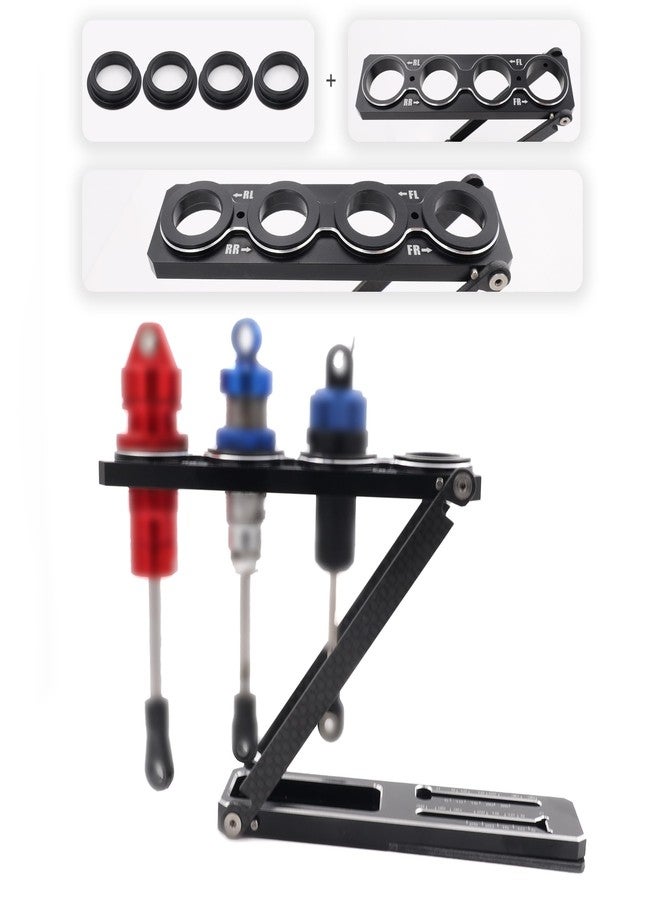HOPLEX Multi-Function Aluminum RC Car Shock Stand Shock Absorber Rack Holder w/Magnetic Strip Articulation Shock Stand Professional RC Part for 1/10 on-Road/Off-Road 1/8 on-Road/GT - Image 3
